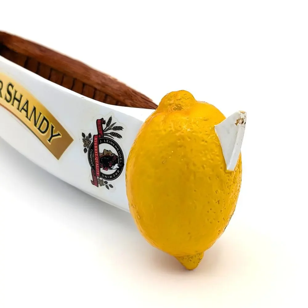Leinenkugel's Summer Shandy Draft Beer Tap Handle Figural Canoe 3D Lemon Topper